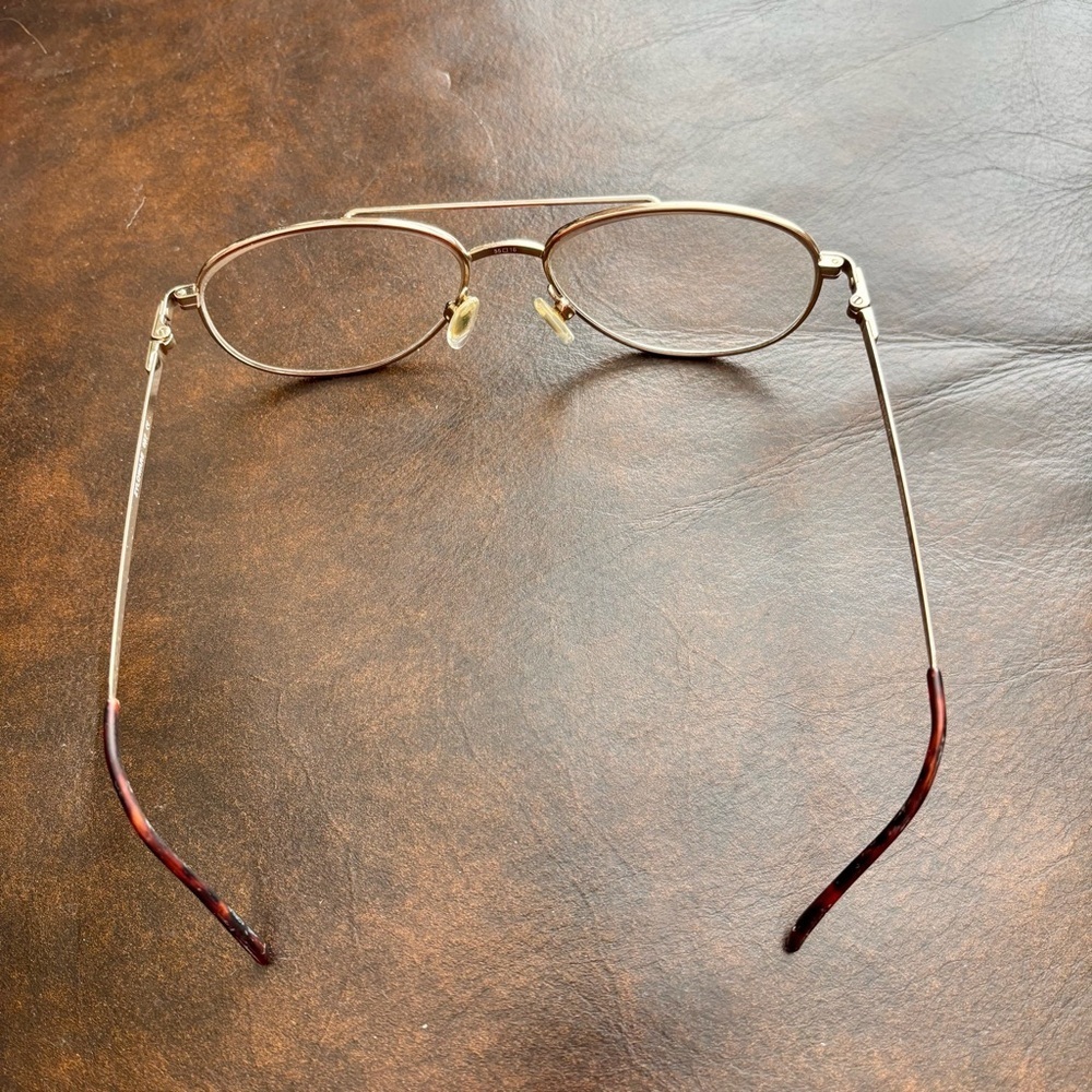 Stetson Zyloware 057 Stainless Steel Gold Aviator UnisexGlasses Frame Only 55-16 - Picture 3 of 12